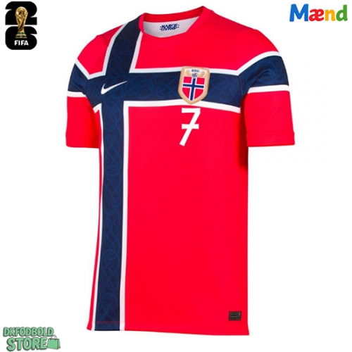 Norge Alexander Sorloth #7 Replika Hjemmebanetrøje VM 2026 Kortærmet